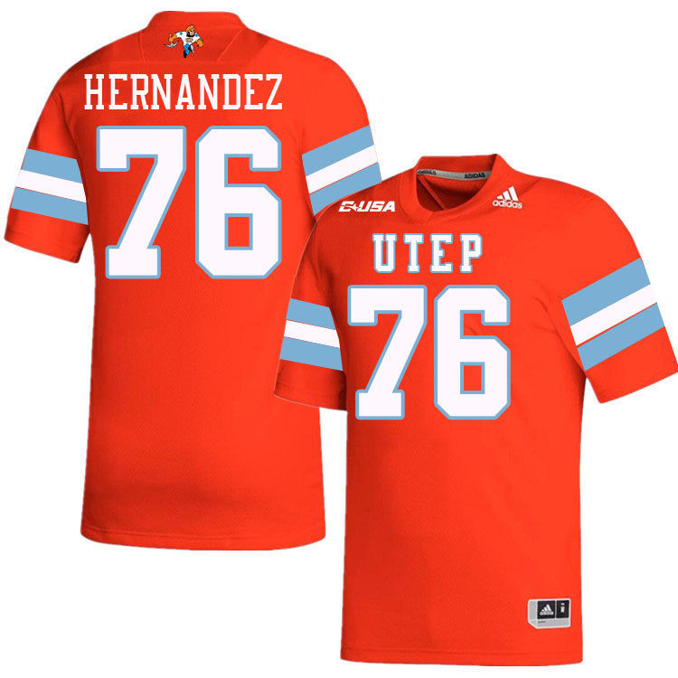 Will Hernandez UTEP Jersey,UTEP Miners #76 Will Hernandez College Football Jersey,Uniforms-Throwback